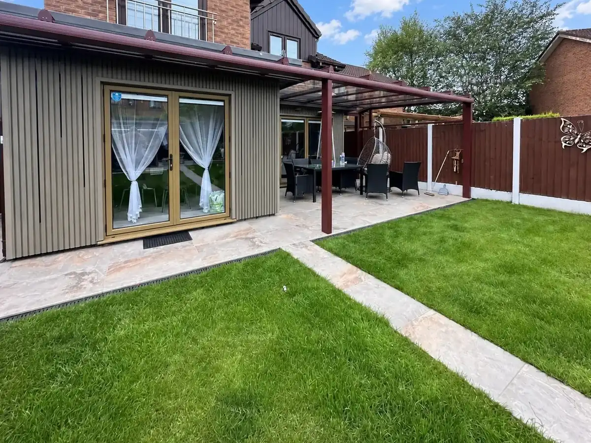 Glass veranda in Middleton, Greater Manchester