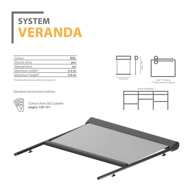 motorised awnings technical specification