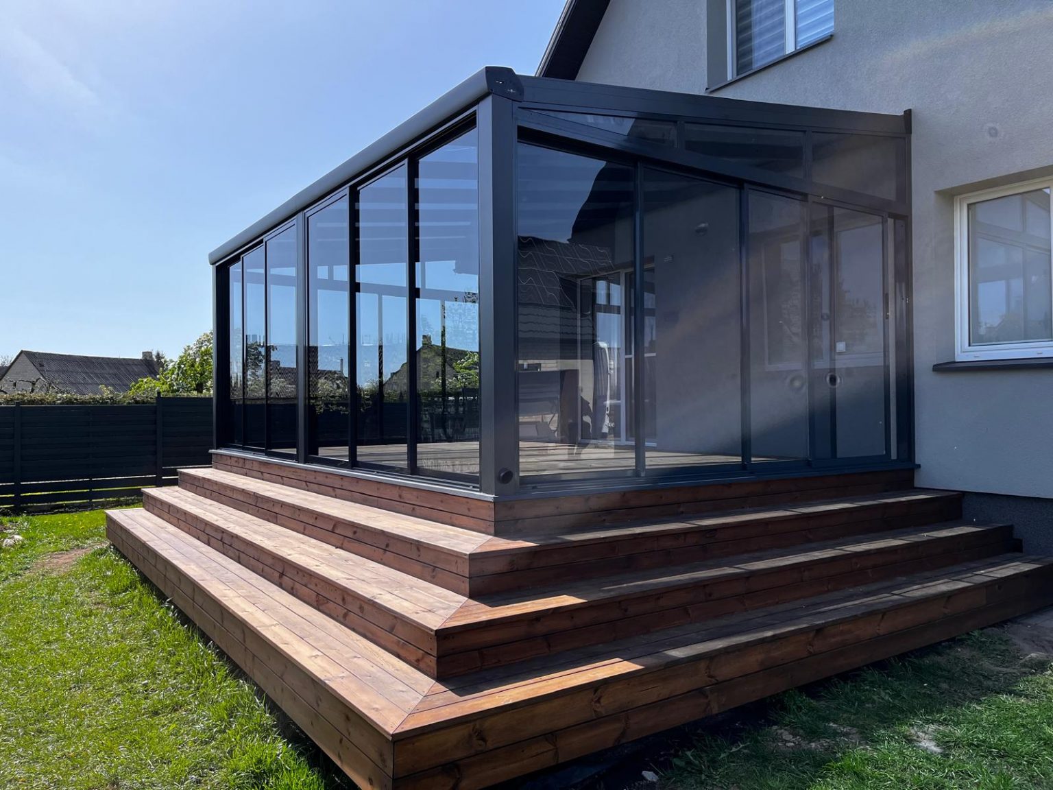 Glass room black sealed